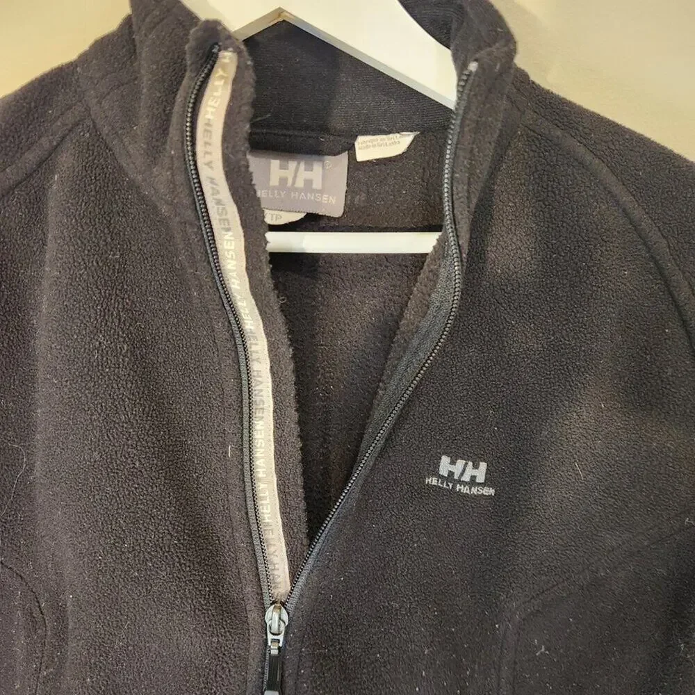 Helly Hansen Black Fleece Full Zip Jacket - Size XS